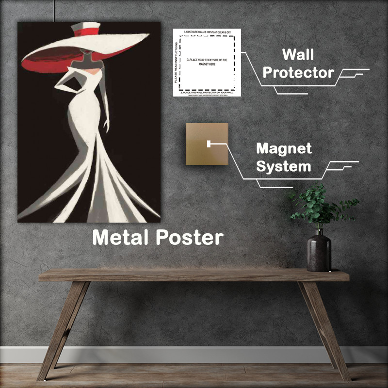 Buy Metal Poster : (Deptction of a lady in a flowing dress)