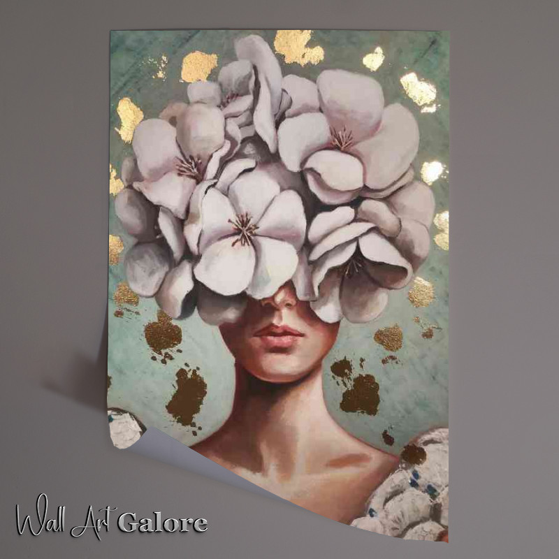Buy Unframed Poster : (Lady with the flower arrangment head)