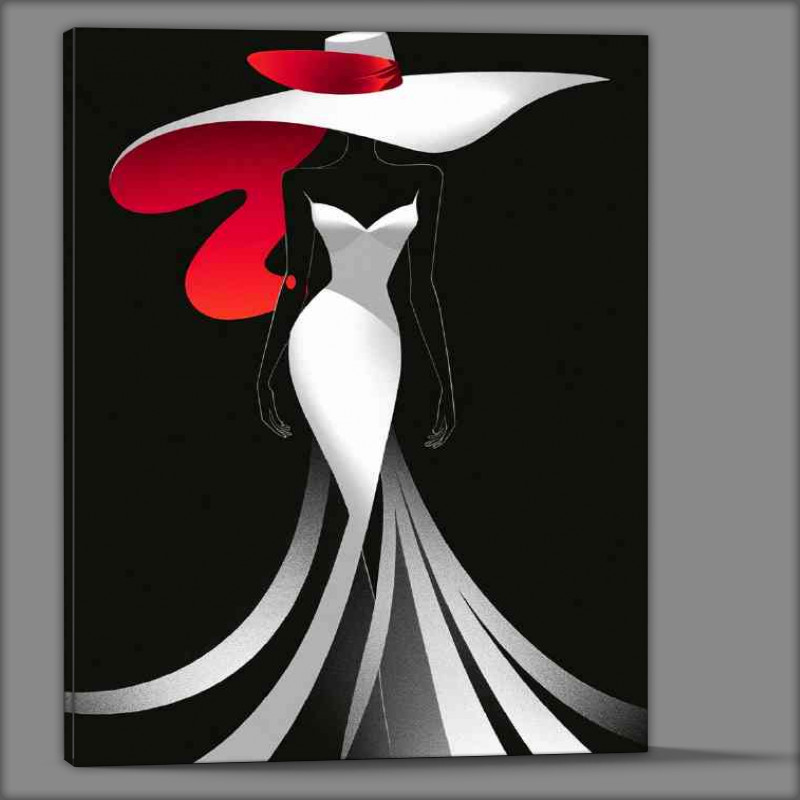 Buy Canvas : (Stylized lady in the red hat)