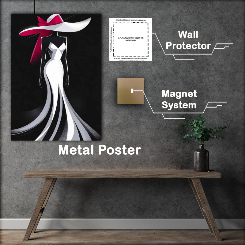 Buy Metal Poster : (Stylized woman in the flowing dress)
