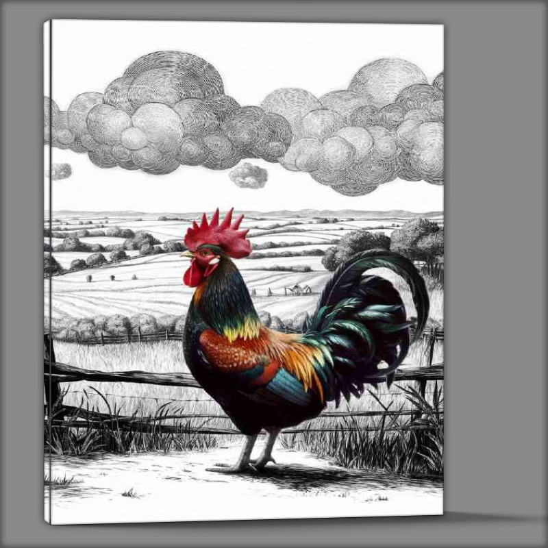 Buy Canvas : (Stand out the colourful rooster)