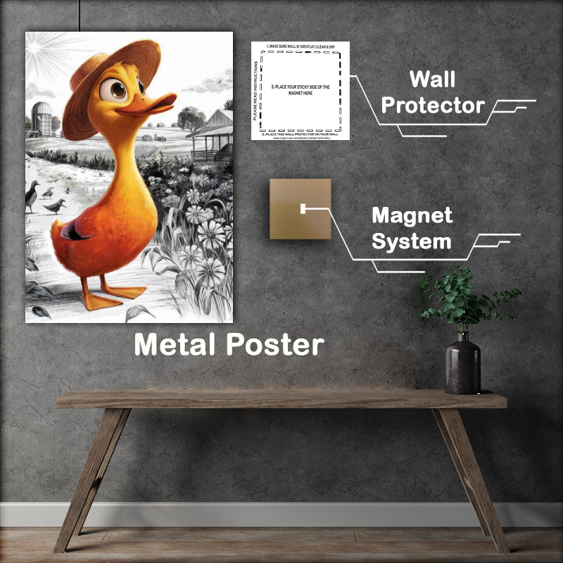 Buy Metal Poster : (The animated yellow duck)