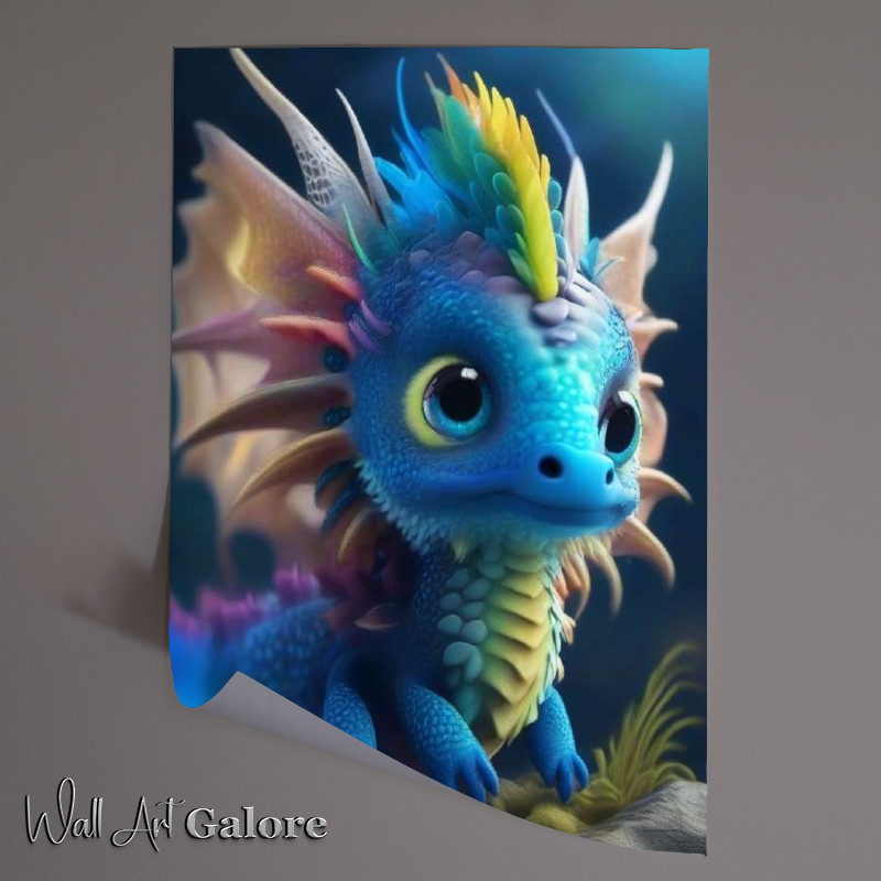 Buy Unframed Poster : (The cute rainbow dragon)