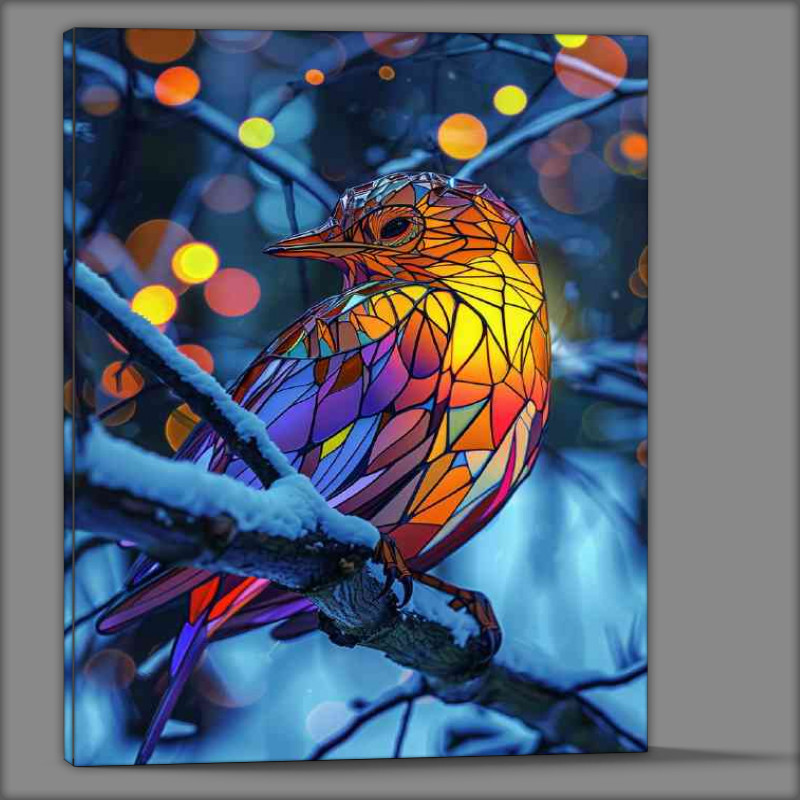 Buy Canvas : (Beautiful bird made of stained glass)