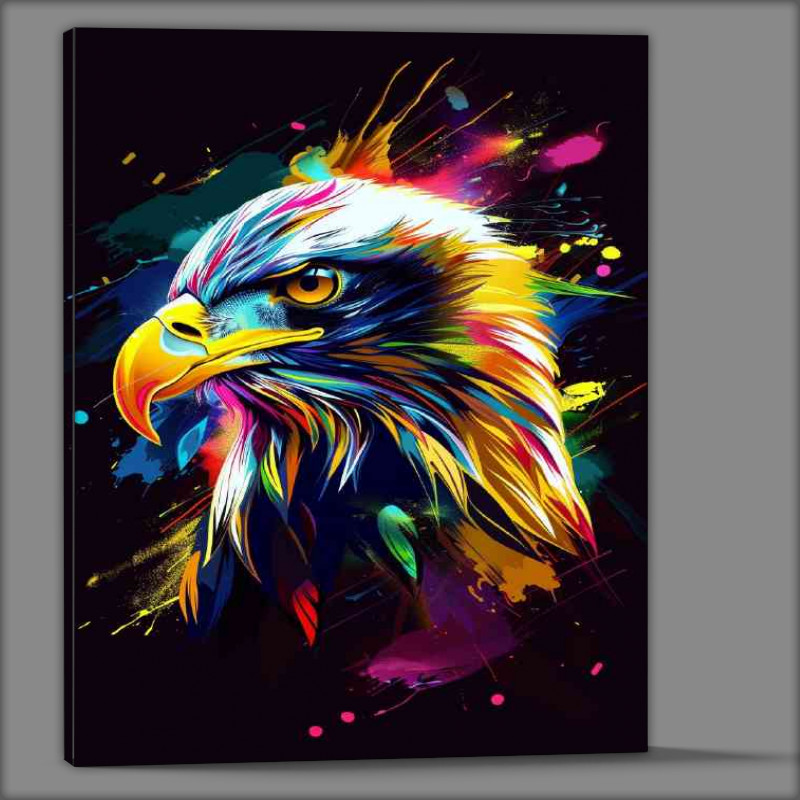 Buy Canvas : (Eagle head surreal splash art style)