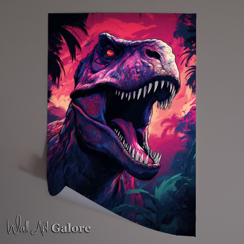 Buy Unframed Poster : (Painted t rex in the wild)