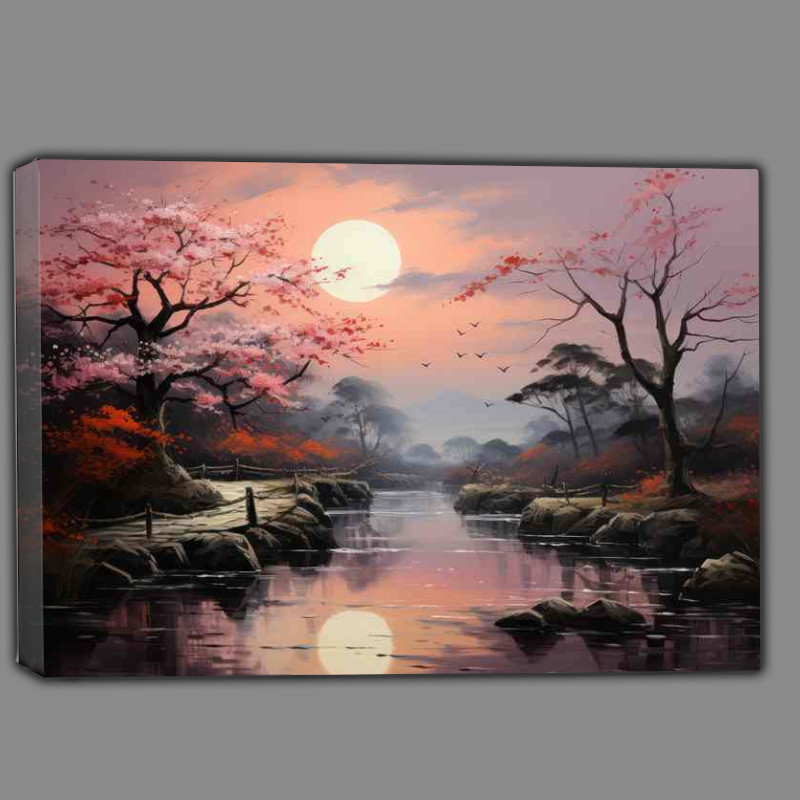 Buy Canvas : (Japanese Aesthetics Pond of life)