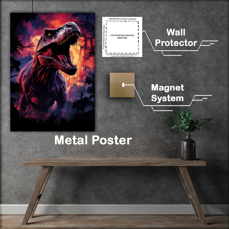 Buy Metal Poster : (Trex on the hunt)