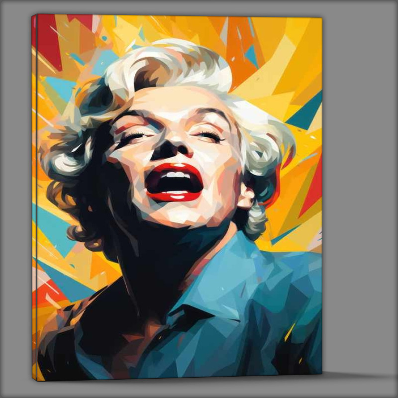 Buy Canvas : (Marilyn Monroe in yellow blue paint style)