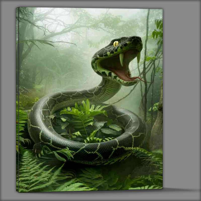Buy Canvas : (Massive menacing snake with intricate details)