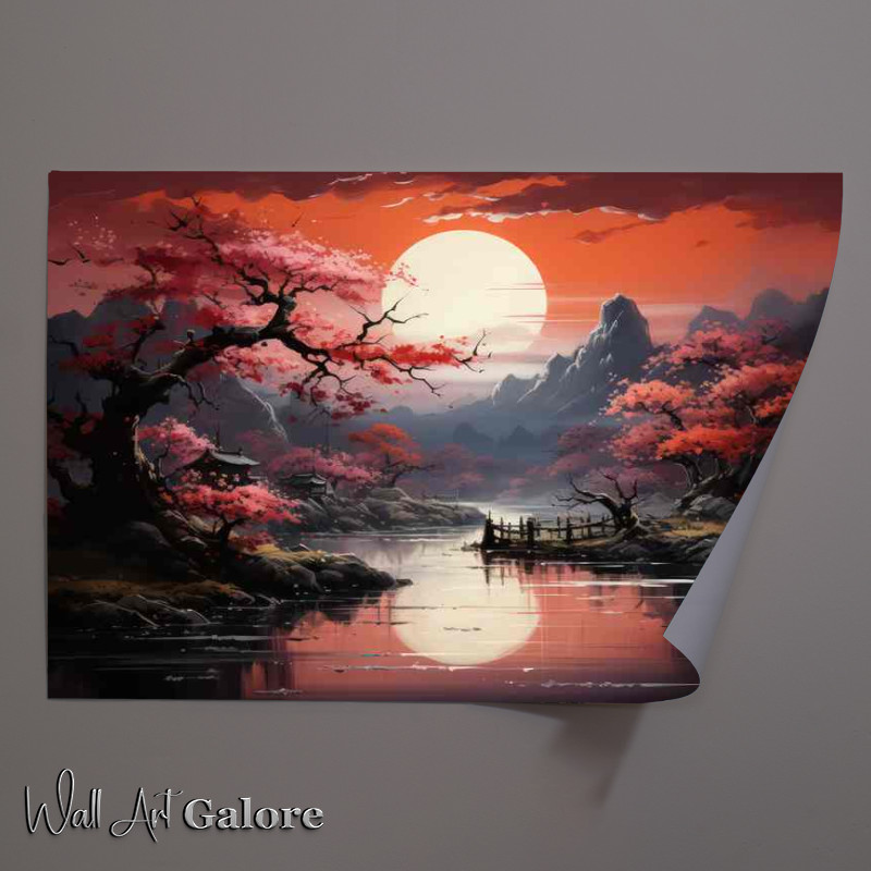 Buy Unframed Poster : (Japans Cherry Blossom Waterfronts)