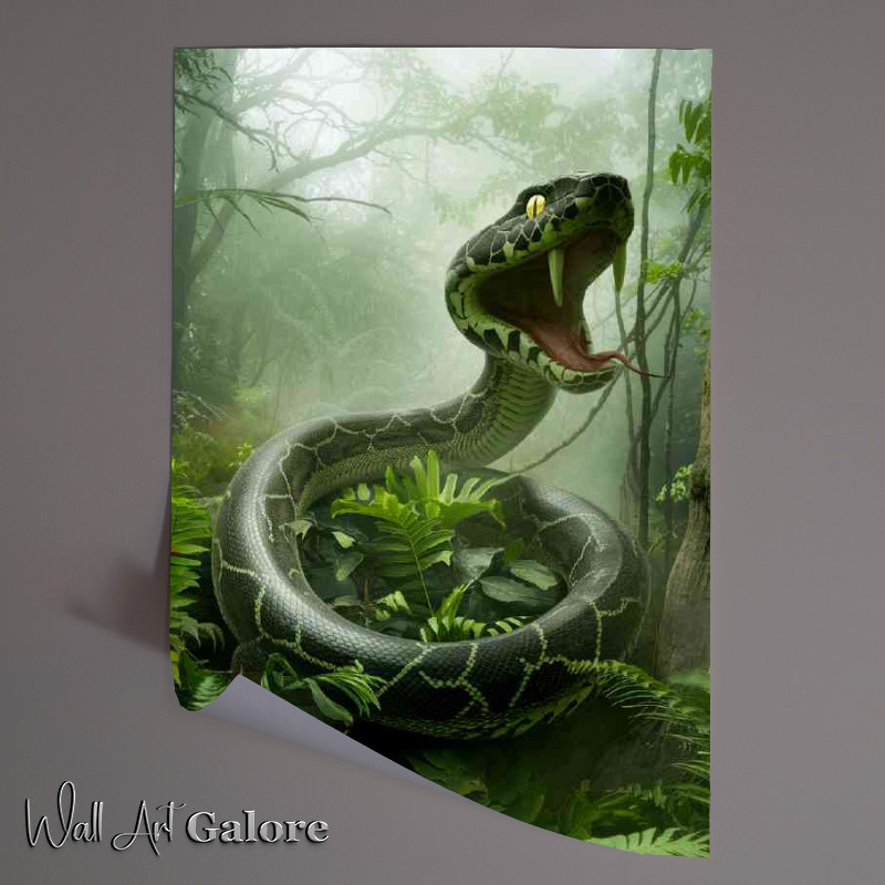 Buy Unframed Poster : (Massive menacing snake with intricate details)