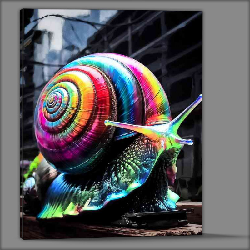 Buy Canvas : (The vibrant coloured snail)