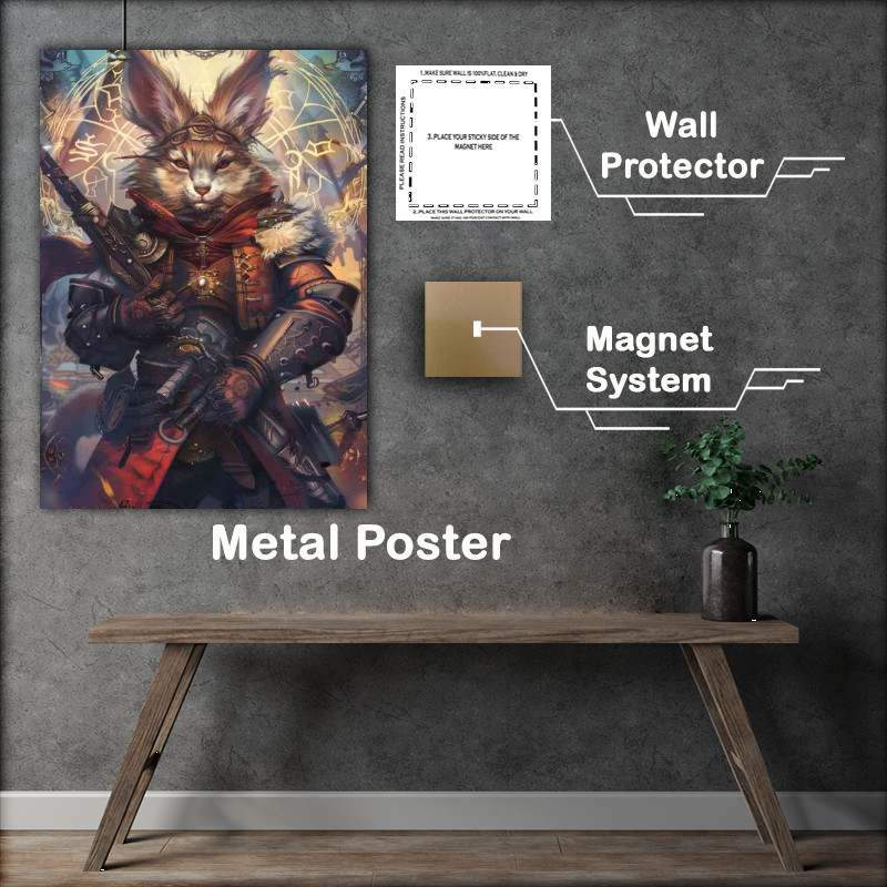 Buy Metal Poster : (A fantasy anthropomorphic portrait of an animal)