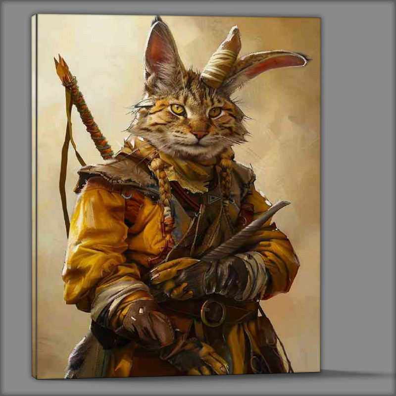 Buy Canvas : (Anthropomorphic cat with rabbit ears)