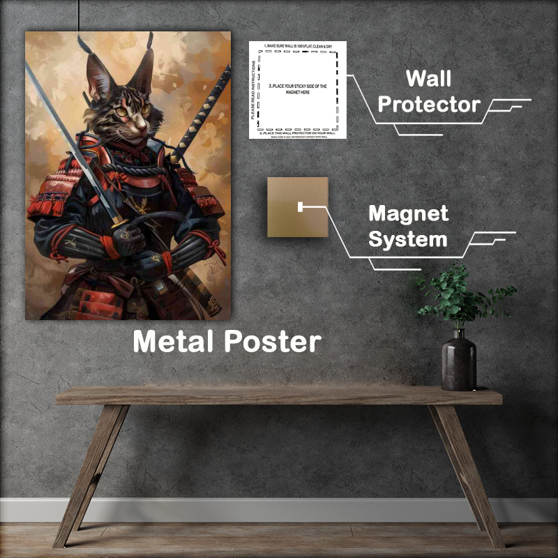 Buy Metal Poster : (Manc Cat samurai)