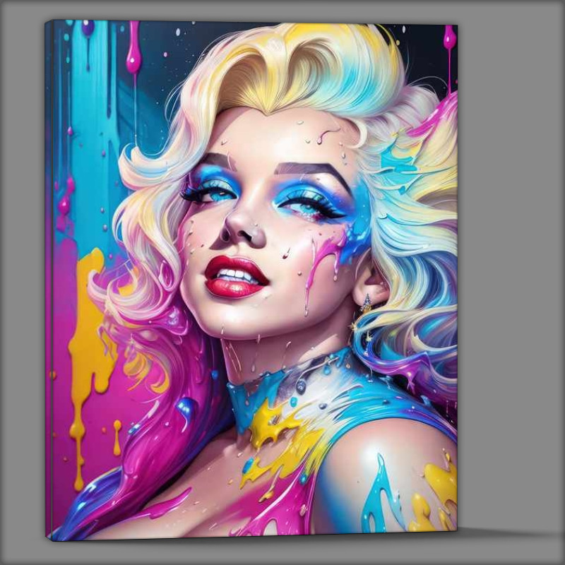 Buy Canvas : (Marilyn Monroe splash art wonderful colours)