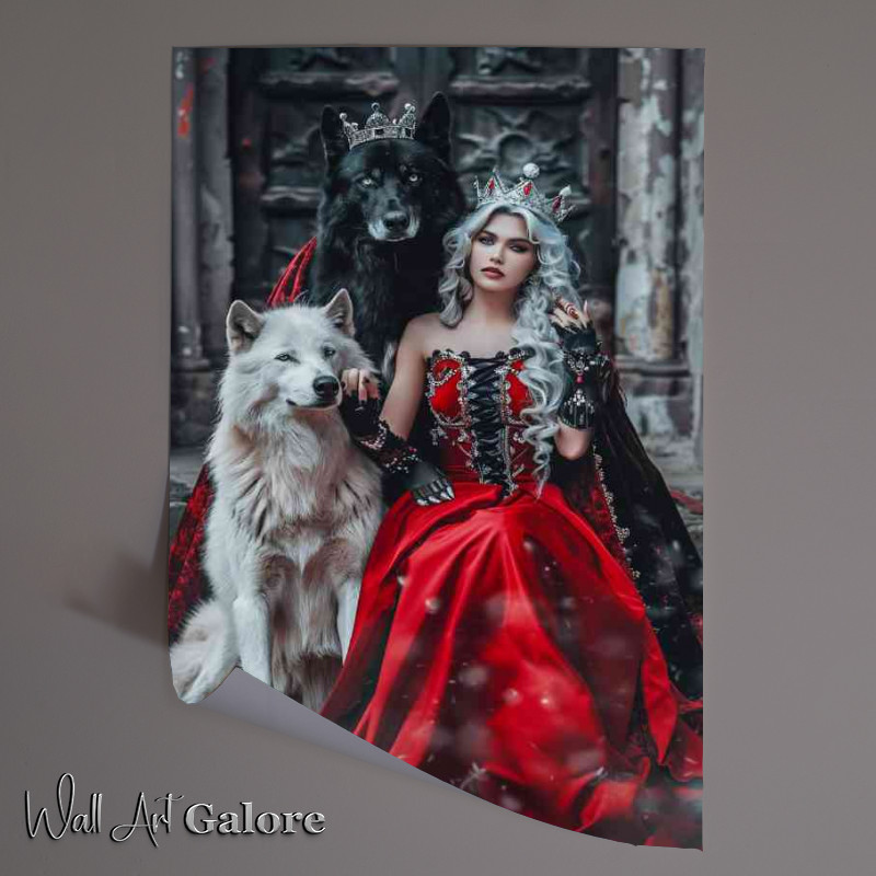 Buy Unframed Poster : (The red Dress and the wolves)