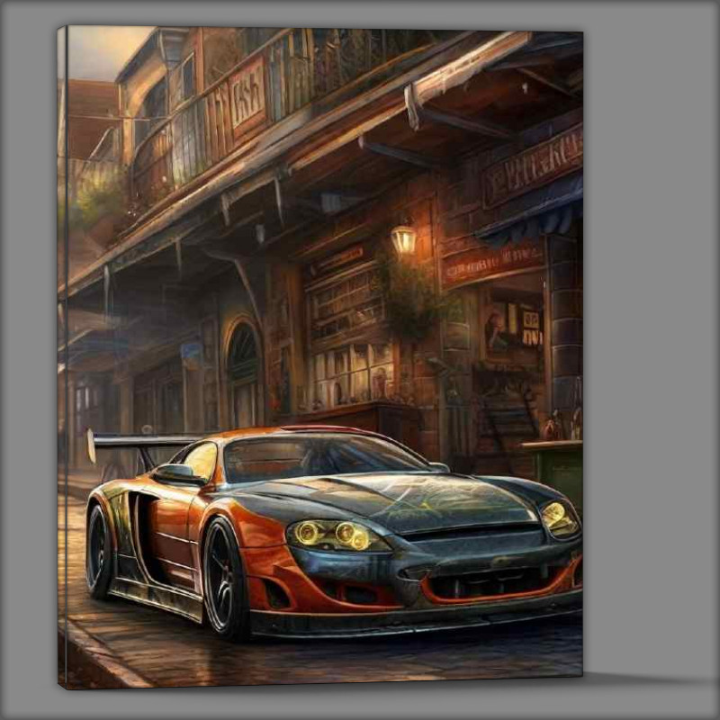 Buy Canvas : (Super car in the old school road)