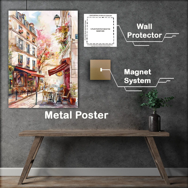 Buy Metal Poster : (Coffee in a paris cafe)