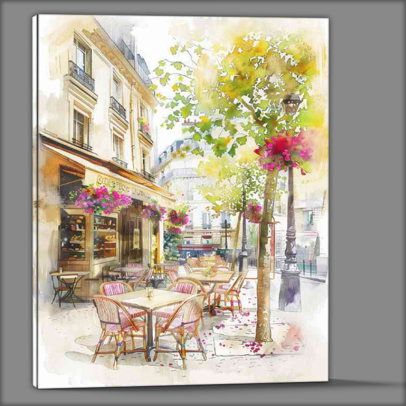 Buy Canvas : (Coffee in a paris street cafe)