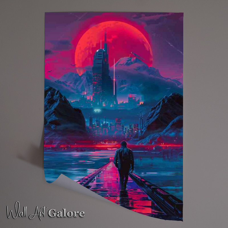 Buy Unframed Poster : (Cyberpunk walking to the city)