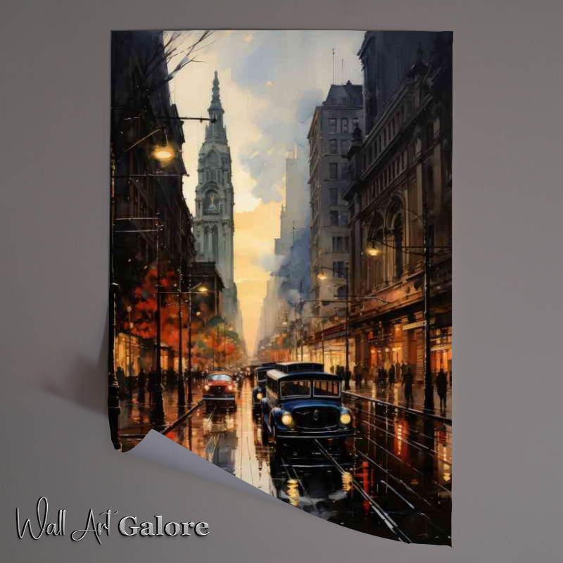 Buy Unframed Poster : (New york city busy street scene)