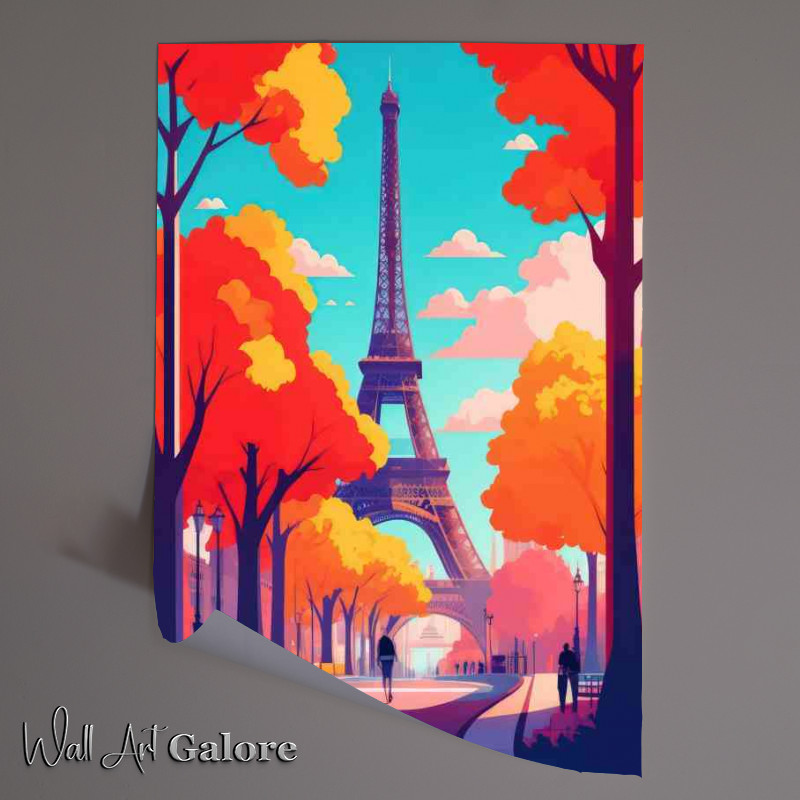 Buy Unframed Poster : (Paris as a flat design)