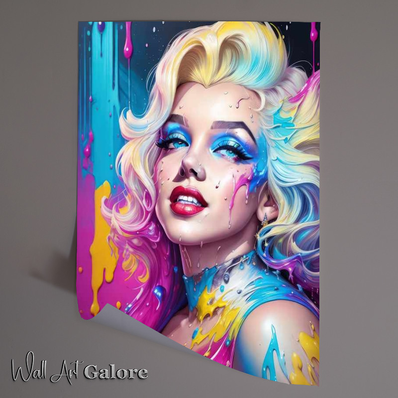 Buy Unframed Poster : (Marilyn Monroe splash art wonderful colours)