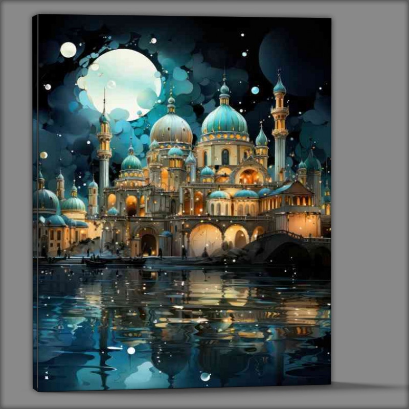 Buy Canvas : (Venice from the water reflections)