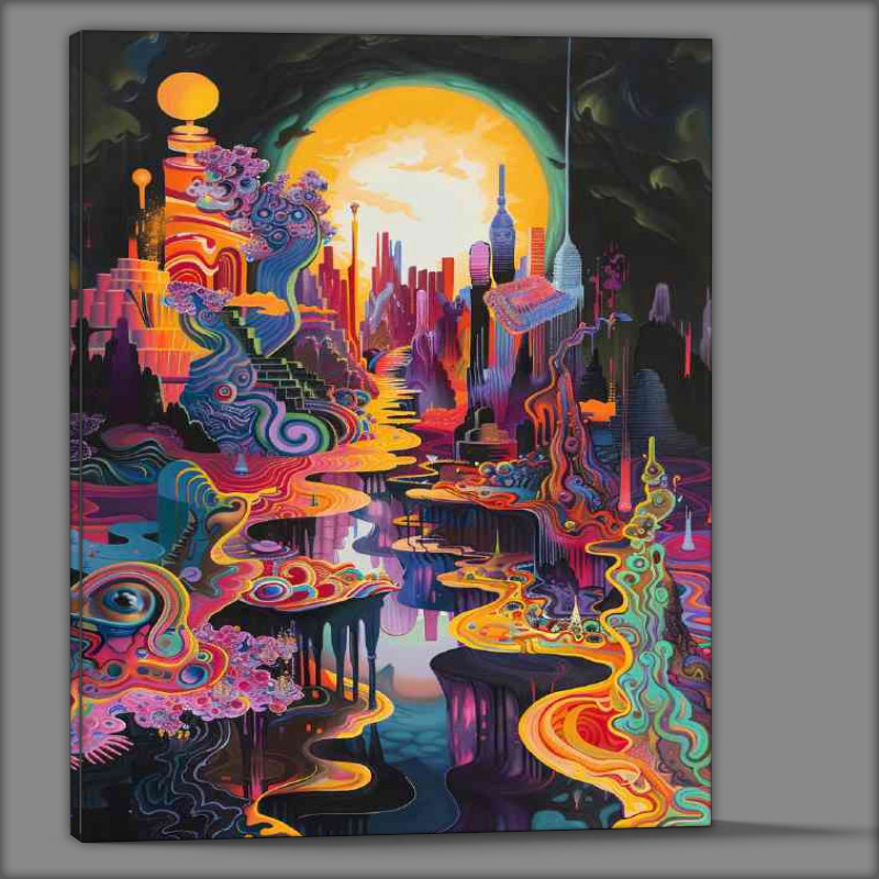 Buy Canvas : (Colorful dreams of the Earth an oil painting)