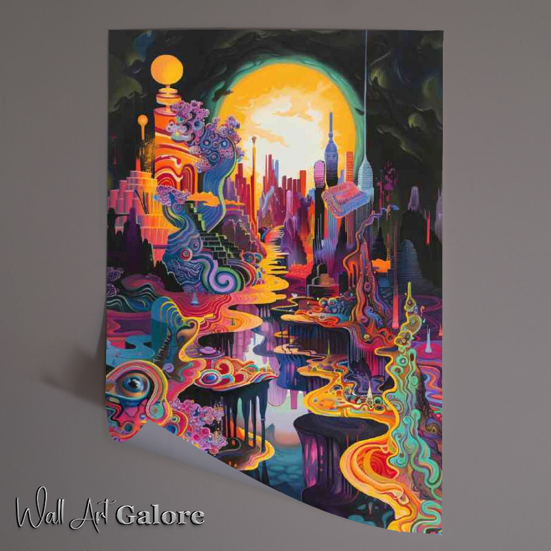 Buy Unframed Poster : (Colorful dreams of the Earth an oil painting)