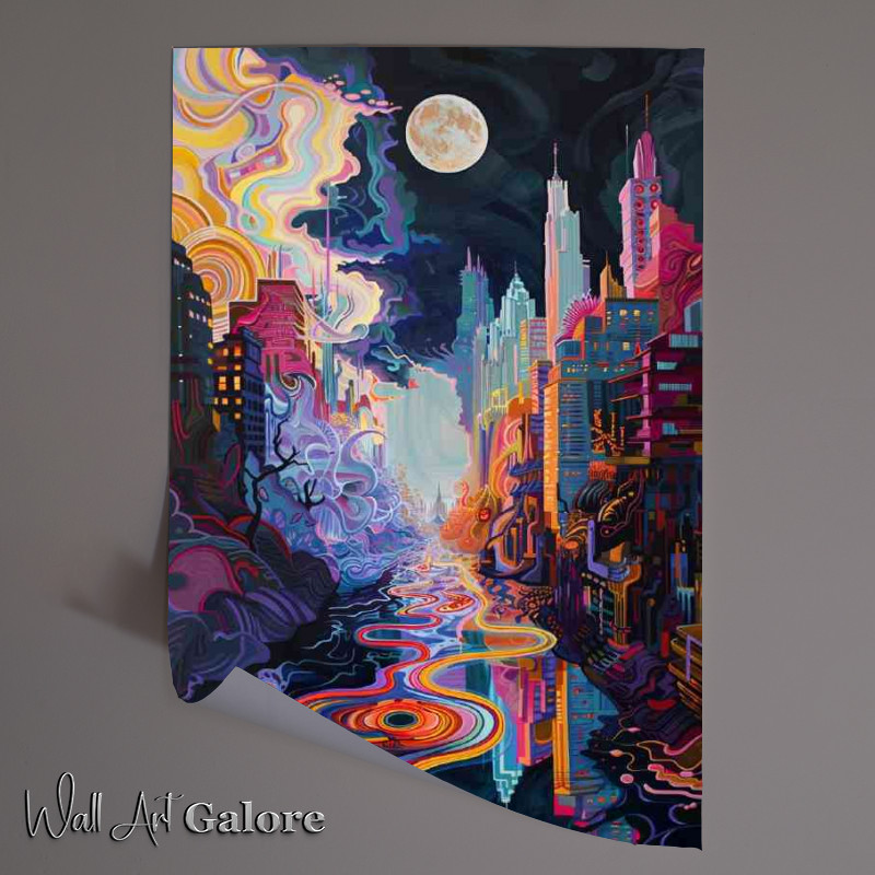 Buy Unframed Poster : (Colourful earth dreams oil style painting)