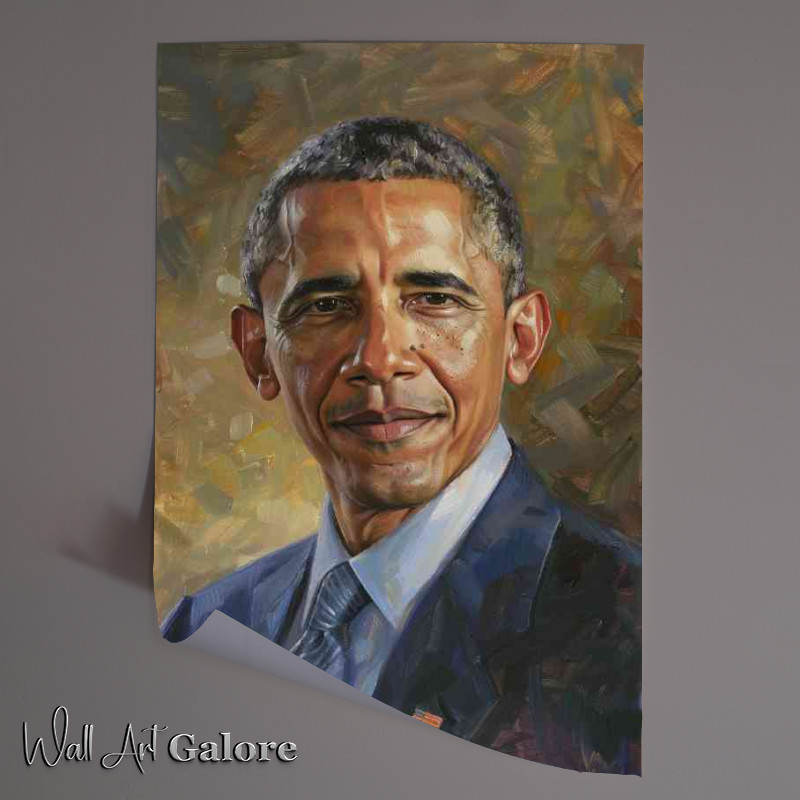 Buy Unframed Poster : (Obama detailed oil painting style)