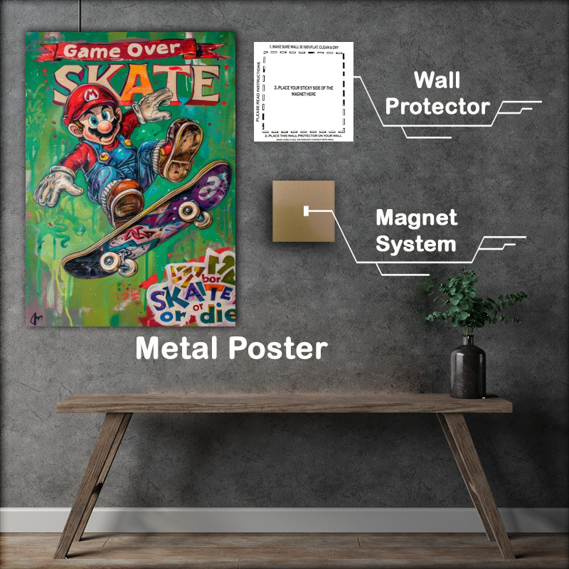 Buy Metal Poster : (Game over gaming)