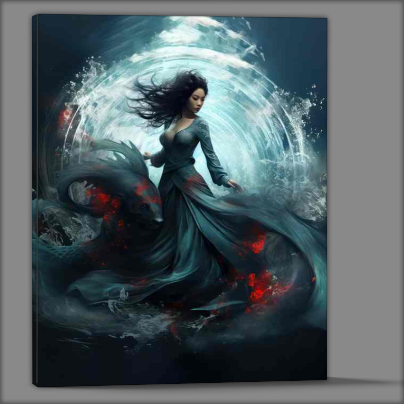 Buy Canvas : (Geisha Dance Elegance in Motion)