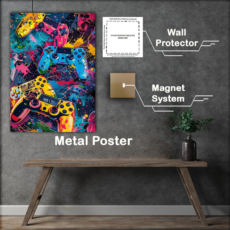 Buy Metal Poster : (Multi gaming controllers)