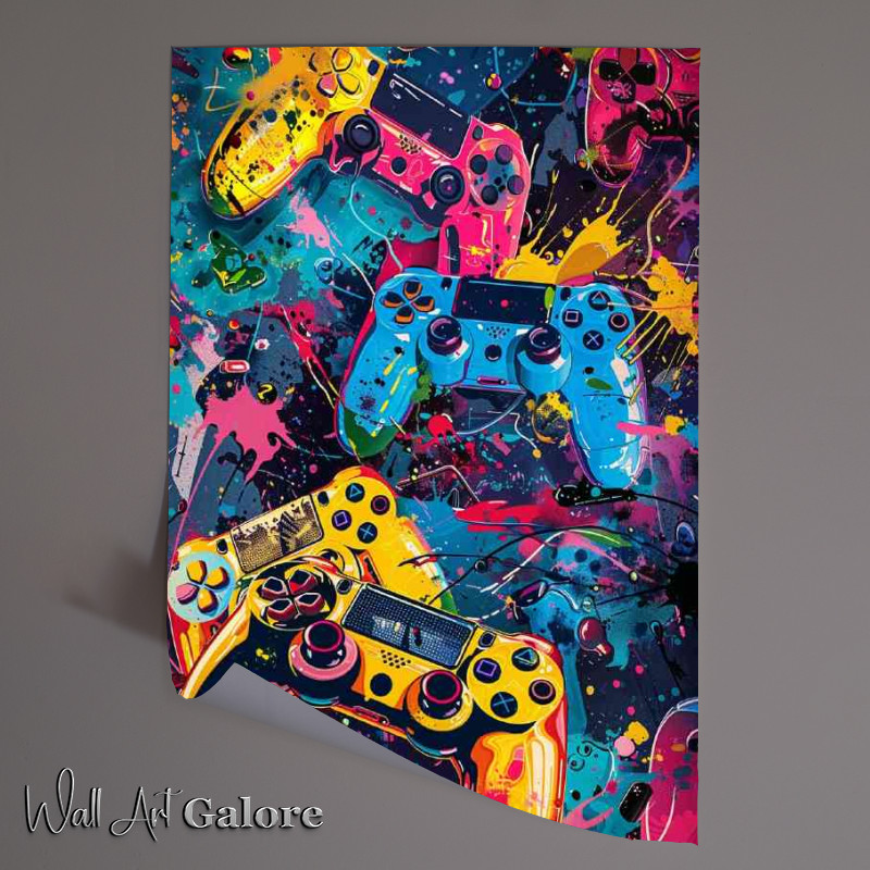 Buy Unframed Poster : (Multi gaming controllers)