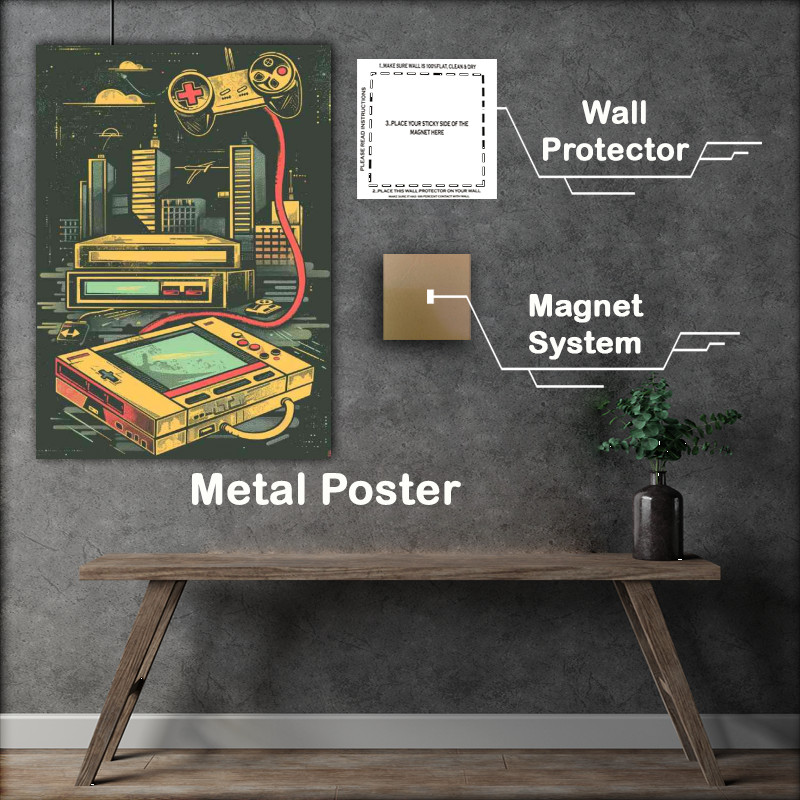 Buy Metal Poster : (Retro gaming console)