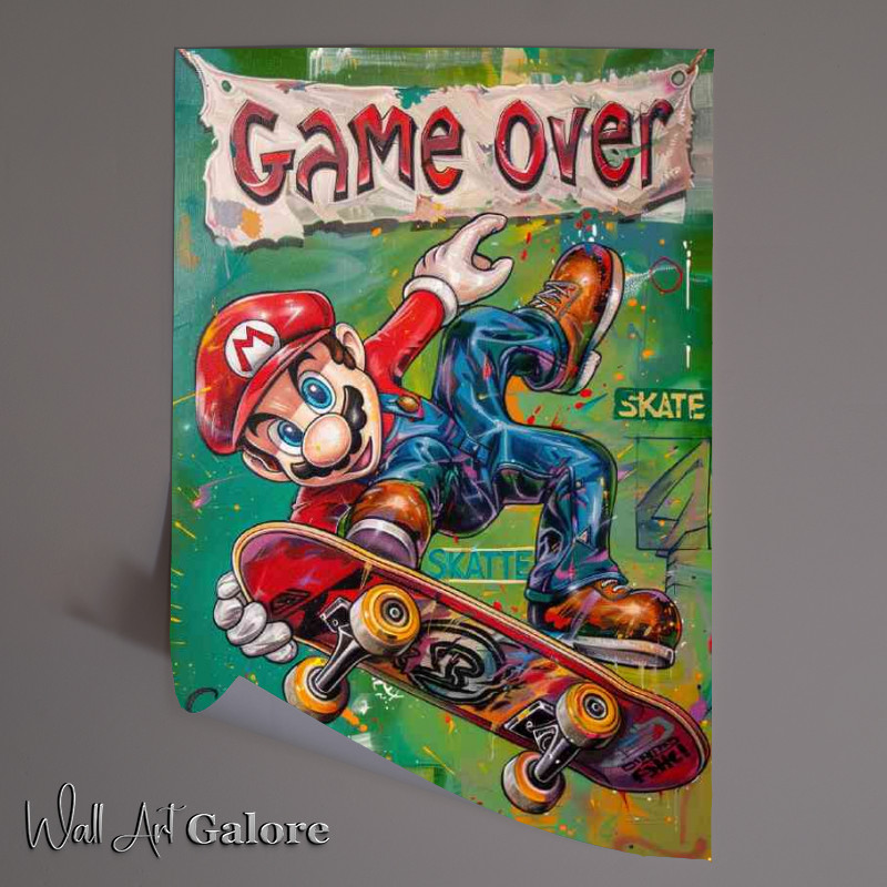 Buy Unframed Poster : (Retro gaming game over)