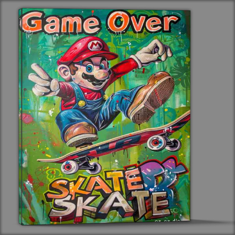 Buy Canvas : (Skate with style game over)