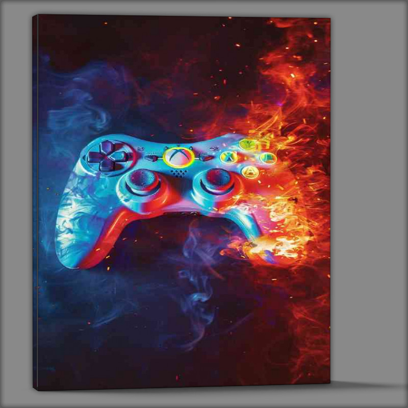 Buy Canvas : (Video game controller red green and blue)