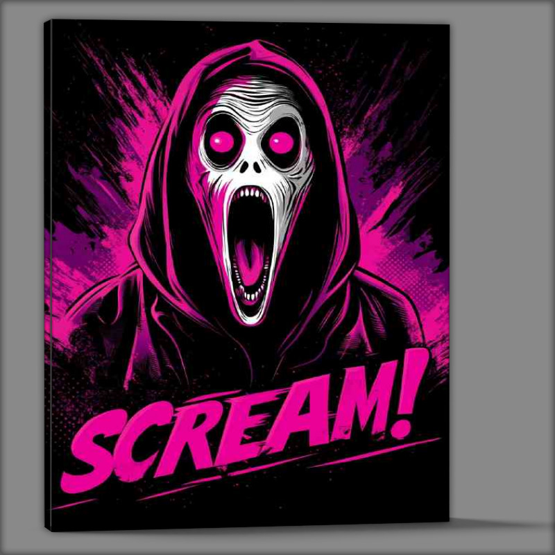Buy Canvas : (Ghostface scream in pink)