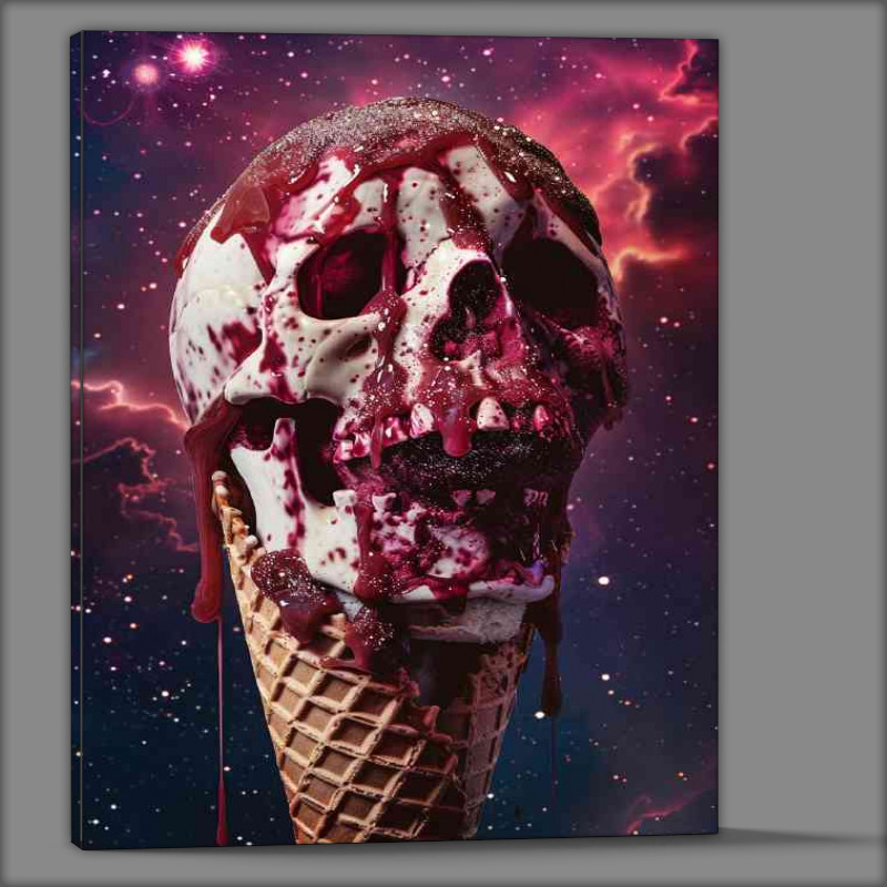 Buy Canvas : (Ice cream and the skull)