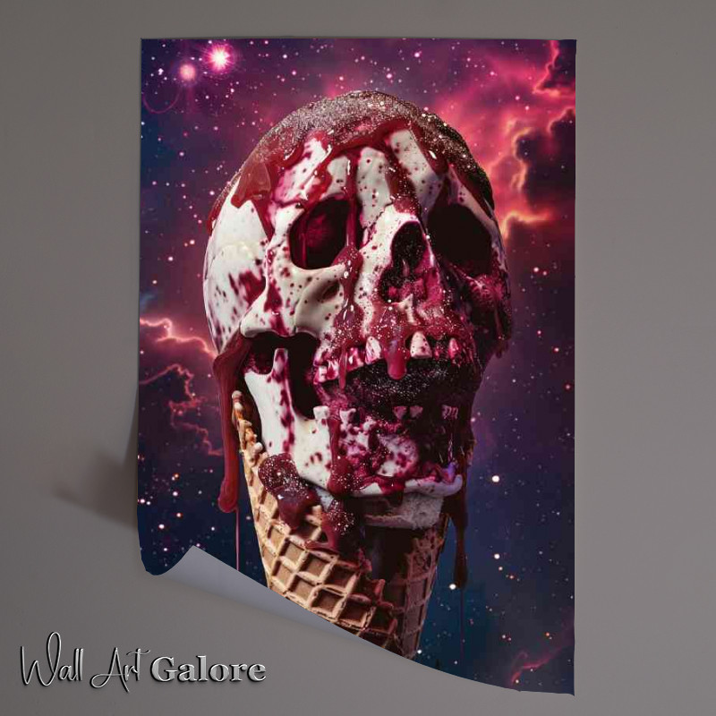 Buy Unframed Poster : (Ice cream and the skull)