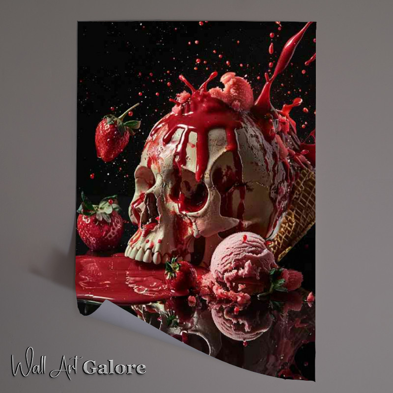Buy Unframed Poster : (The Sweet skull and dripping icecream)