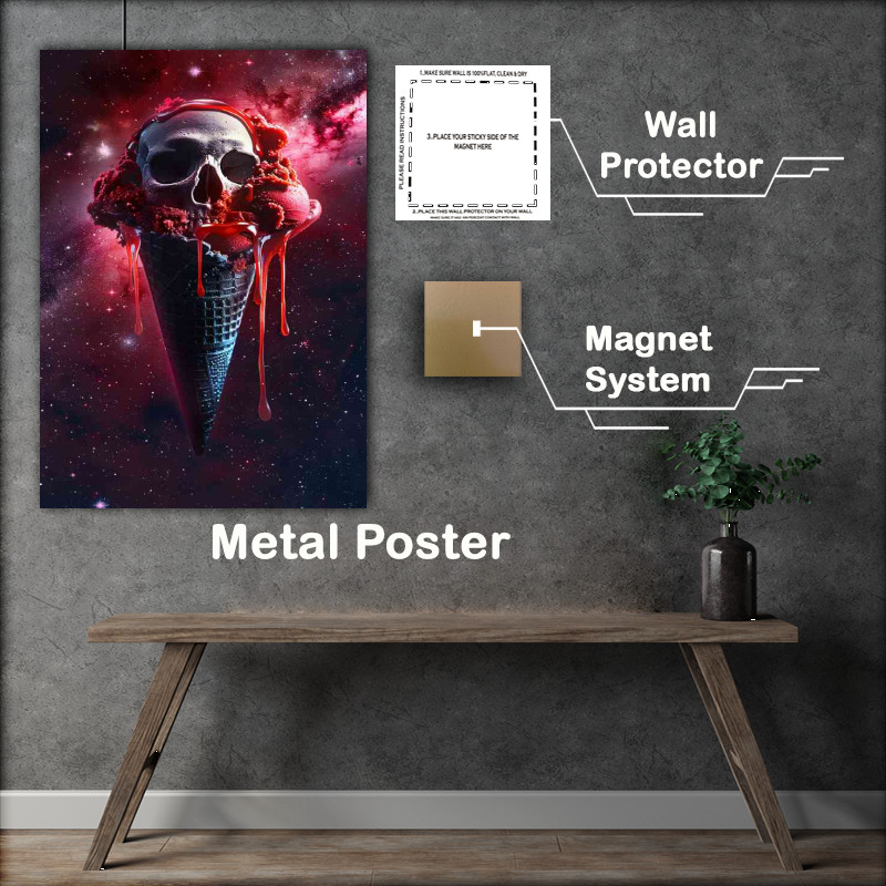 Buy Metal Poster : (The black cone icecream)