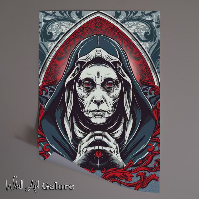 Buy Unframed Poster : (The drawn looking nun evil)