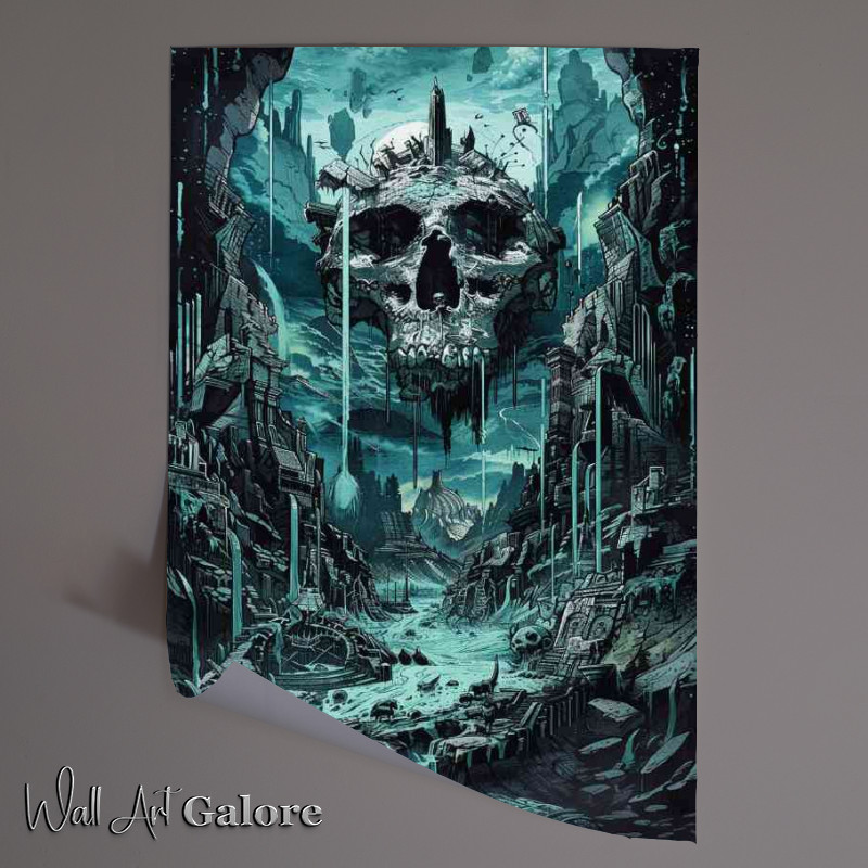 Buy Unframed Poster : (The skull standing in the centre waterfalls)