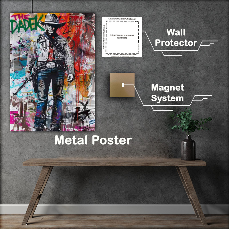 Buy Metal Poster : (A Painted cowboy from the good bad ugly)